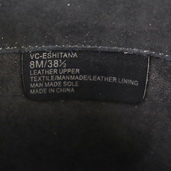 NWT Vince Camuto Eshitana Platform Boot Suede Mid Calf Lugged Sole Heels Black 8 - Picture 5 of 9